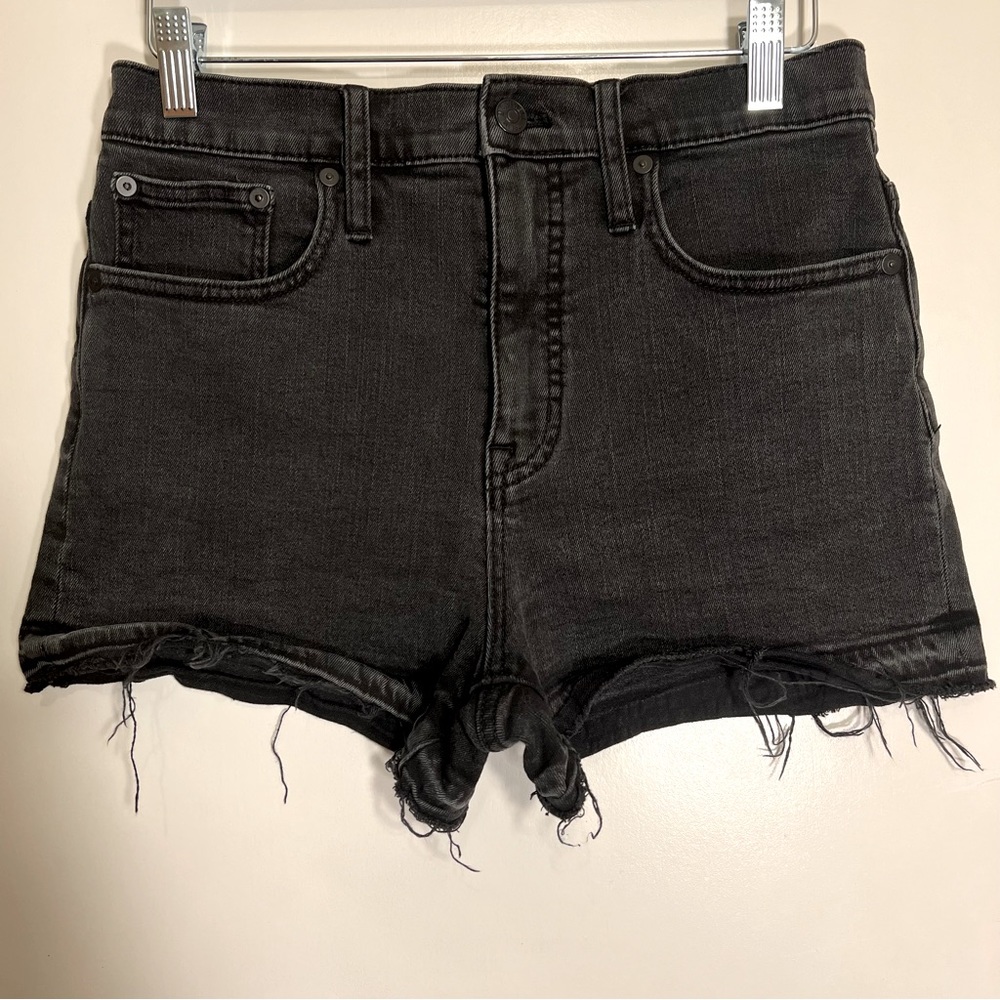 Madewell Frayed Release Hem Dark Gray Shorts
